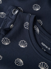 NAME IT Kortærmet Kjole Vida Navy Blazer Sea Shells White